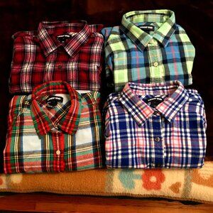 Lands End Women's Flannel Shirt Bundle!